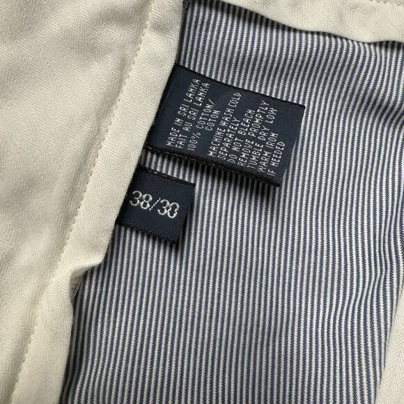 Polo Ralph Lauren Chino Pants Men's 38 X 30 Blue/White Pinstripe Slim Fit Cotton - Picture 3 of 8